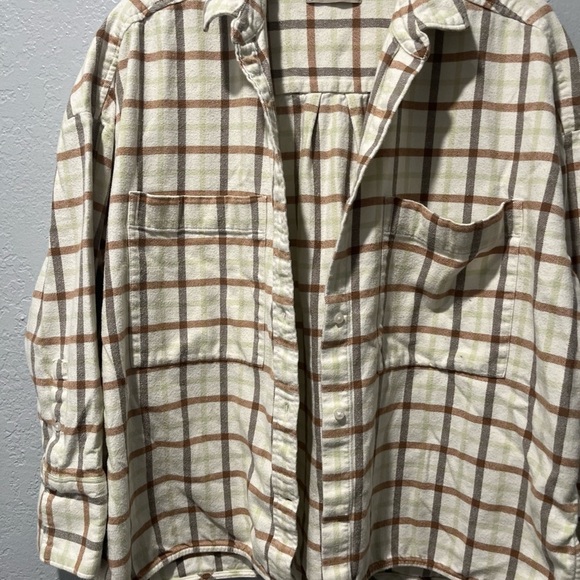 Everlane Cream and Brown Utility Jacket Modern Minimalist Design - Picture 7 of 8